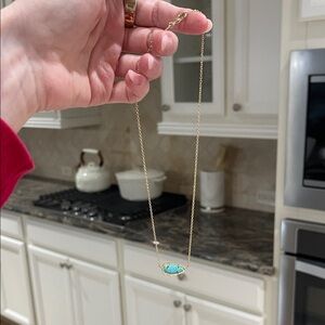 Kendra Scott Gold Necklace with Turquoise Accent